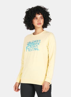 Buy Pop-Over Graphic Pullover Mellow Yellow in Saudi Arabia