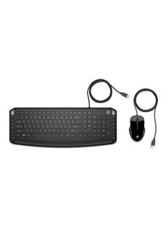 Buy Wired USB Keyboard & Mouse Combo Black in Saudi Arabia