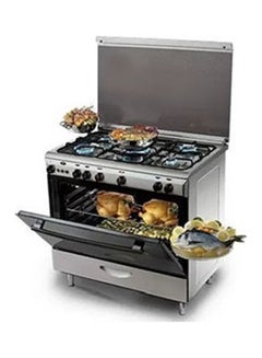 اشتري Gas Oven 90*60 5 Burners 9600M Stainless Steel 9600-1 Silver في مصر