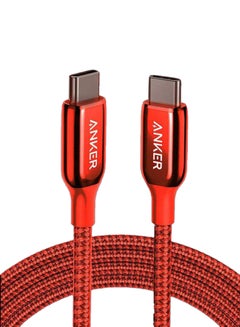 اشتري كابل باور لاين بلس III من USB C إلى USB C طراز A8863H91 أحمر في الامارات