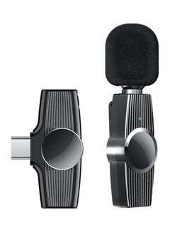 Buy 2.4GHz Clip-on Lavalier Wireless Microphone Black in UAE