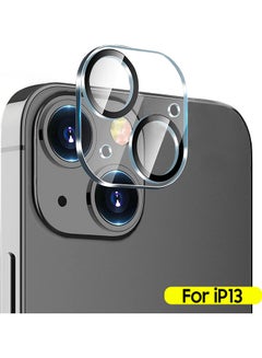 Buy 3D Curved Tempered Glass Camera Lens Protector Compatible with iPhone13 6.1 inch Clear in UAE