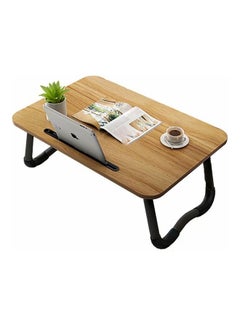 Buy Multi-Functional Portable Folding Desk Brown/Black 60x40x28cm in Egypt