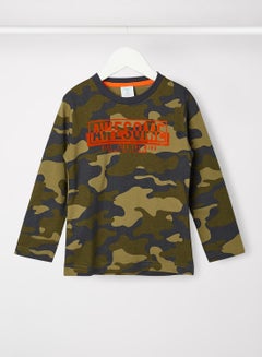 Buy Kids/Teen Camo Print T-Shirt Green in UAE