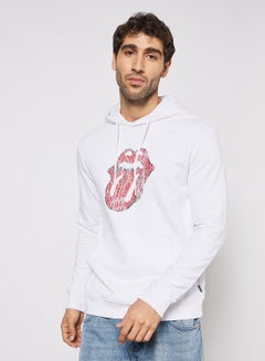 Buy Rolling Stone Graphic Hoodie White in Saudi Arabia