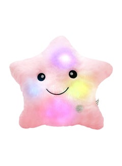 Buy LED Plush Star Cushion Pink 37x39cm in UAE