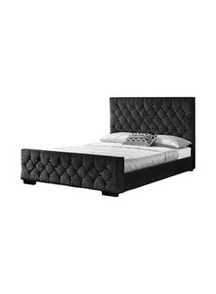 Buy Arya Bed Frame Without Mattress Charcoal Grey Queen in UAE