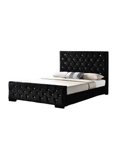 Buy Arya Bed Frame With Mattress Black/White Super King in UAE