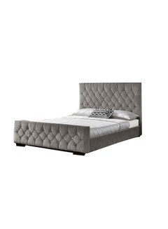 Buy Arya Bed Frame Without Mattress Grey Super King in UAE