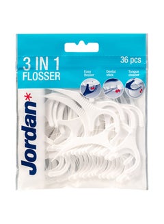 Buy 3-In-1 Dental Flosser Multicolor 36-Pieces in UAE