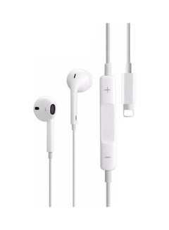 Buy Earphone Wired With Mic , For iPhone White in Saudi Arabia