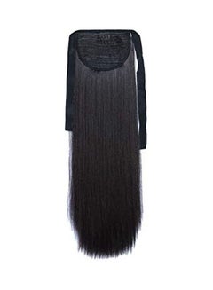 اشتري Long Straight Hair Extension Seamless Synthetic Hair Velcro Ponytail Elegant All Match Wig Accessory For Women Black في مصر