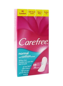 Buy Pack Of 34 Panty Liners With Cotton Extract 80grams in Saudi Arabia