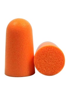 Buy 200-Piece Soundproof Workplace Safety Ear Plug Set Orange in Saudi Arabia