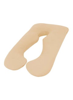 اشتري U Shape Comfortable Maternity Pillow Microfibre Beige 120x70x25centimeter في الامارات