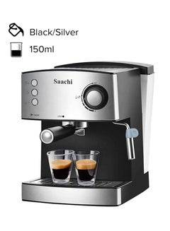 اشتري ماكينة صنع القهوة الكل في واحد مع مضخة ضغط 15 بار 150.0 مل 850.0 وات NL-COF-7056 أسود/فضي 150 ml 850 W NL-COF-7056 أسود/فضي في الامارات