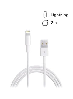 Buy Lightning To USB Cable - 2 Meter White in Saudi Arabia