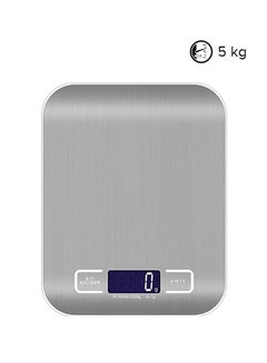 Buy Electronic Digital Weighing Scale Silver 18centimeter in UAE