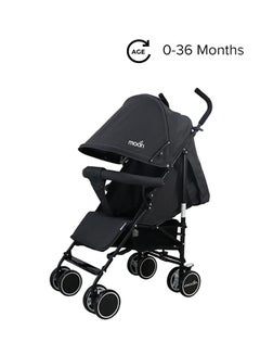 Buy Lightweight Adjustable Backrest Reclining Function Canopy Strek Stroller For Baby - Black in UAE