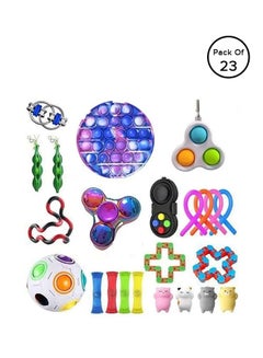 Buy 23-Piece Simple Dimple Mini Bubble Sensory Lightweight High-Quality Fidget Toy Set 10x10x10cm in UAE