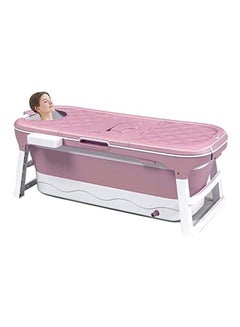 Buy Portable Collapsible Soaking Bath Tub Light Pink 138cm in Saudi Arabia