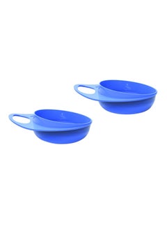 Buy 2-Piece Easy Eating Small Bowl Dish - Blue in Saudi Arabia