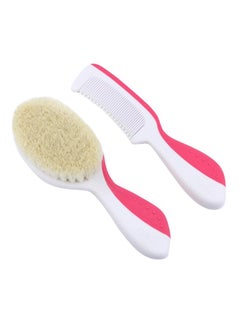 Buy Natural Wood Bristles Brush And Comb - Cool Pink in UAE