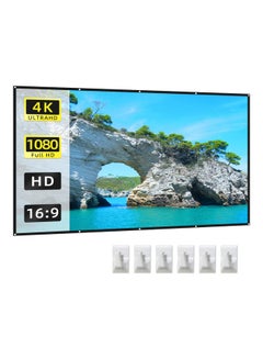 Buy 72-inch 16:9 Portable HD Projector Screen LU-Q1026-11 White in UAE