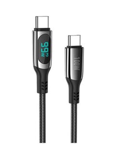 اشتري 100W Extreme Charging Data Cable For Type-C To Type-C Black في الامارات