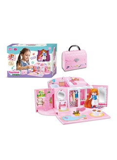 Buy Durable Loving Fun Playing Non-Toxic High Quality Doll House Play Set For Kids 22x65x22centimeter in Saudi Arabia