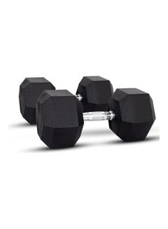 اشتري Hex Dumbbells Rubber Coated With Metal Handle For Strength Training And Body Workout (Sdh-15_Pair) 30kg في الامارات