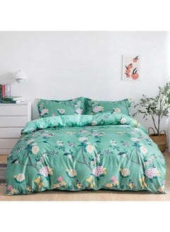 اشتري طقم غطاء لحاف مقاس مِفرد مكوّن من 4 قطع مايكروفايبر متعدد الألوان Duvet Cover - 160x210, Fitted Sheet - 120x200+25, Pillow Cover - 48x74سم في الامارات