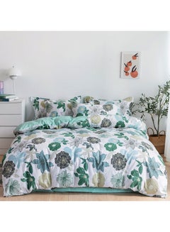 اشتري طقم غطاء لحاف مقاس مزدوج مكوّن من 6 قطع مايكروفايبر متعدد الألوان Duvet Cover - 200x230, Flat Sheet - 220x280, Pillow Cover - 48x74سم في الامارات