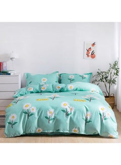 Buy 4-Piece Single Size Duvet Cover Set Microfiber Multicolour in UAE