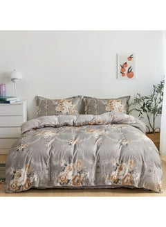 اشتري طقم غطاء لحاف مقاس مِفرد مكوّن من 4 قطع مايكروفايبر متعدد الألوان Duvet Cover - 160x210, Fitted Sheet - 120x200+25, Pillow Cover - 48x74سم في الامارات