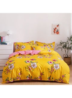 Buy 6-Piece Double Size Duvet Cover Set Microfiber Multicolour in UAE