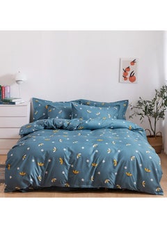 اشتري طقم غطاء لحاف مقاس كينج مكوّن من 6 قطع مايكروفايبر متعدد الألوان Duvet Cover - 220x240, Fitted Sheet - 200x200+25, Pillow Cover - 48x74سم في الامارات