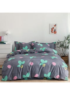 Buy 6-Piece King Size Duvet Cover Set Microfiber Multicolour in UAE