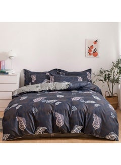 اشتري طقم غطاء لحاف مقاس مزدوج مكوّن من 6 قطع مايكروفايبر متعدد الألوان Duvet Cover - 200x230, Flat Sheet - 220x280, Pillow Cover - 48x74سم في الامارات