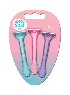 Buy 3 Pcs - Shai Disposable Razor Multicolour in UAE