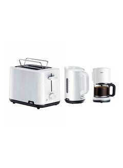 Buy Kettle With Coffee Maker And Dual Slot Toaster Breakfast Set 1.7 L 2200.0 W BRAUN-BREAKFAST White in Saudi Arabia