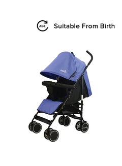 Buy Lightweight Adjustable Backrest Reclining Function Canopy Strek Stroller For Baby - Cyan Blue in UAE