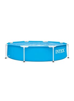 Buy Metal Frame Round  Blue Swimming Pool 244x51cm in Saudi Arabia