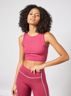 Buy Lux Perform Crop Top Maroon in Saudi Arabia