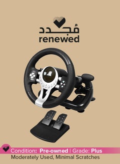 Buy Renewed - 180 Degree Racing Steering Wheel With Shifter For PC/PS3/PS4/Xbox One in Saudi Arabia