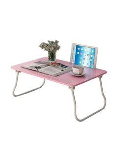 Buy Multifunctional Foldable Laptop Desk Pink/White in UAE