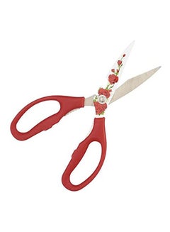 Buy Stainless Steel Kitchen Scissors With Roses Print Red in Egypt