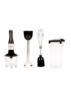 Buy 5 In 1 Stainless Steel Hand Blender With Chopper Set MT-HB14 Black/Clear in Egypt