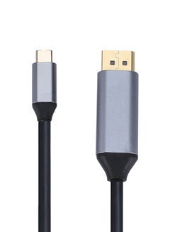 Buy 4K UHD New Thunderbolt USB 3.1 Type C To Displayport Adapter Cable Black in UAE
