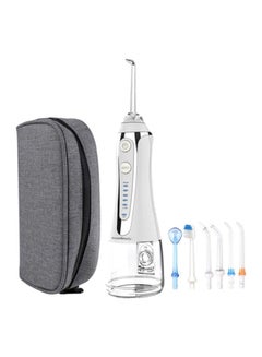 Buy Portable Dental Water Flosser Set White 300ml in UAE